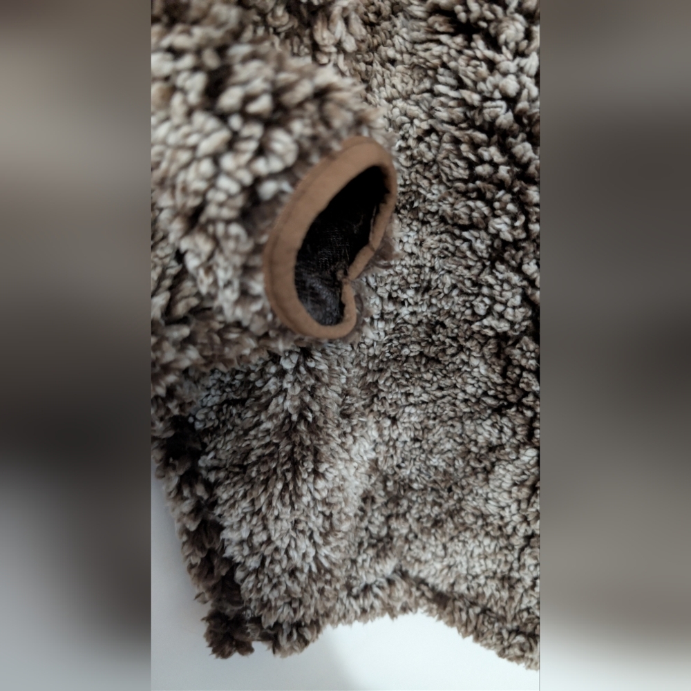 Simply Southern XXL Frosted Faux Fur Sherpa Quarter-Zip Pullover Jacket - Picture 4 of 9